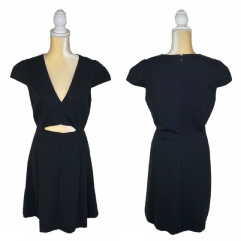 Halston Heritage cutout front mini dress